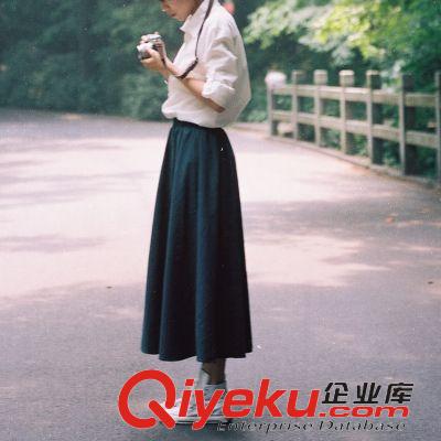 森女/日韓 森女系印花棉麻圓領(lǐng)不規(guī)則下擺T恤女上衣廠(chǎng)家直銷(xiāo)