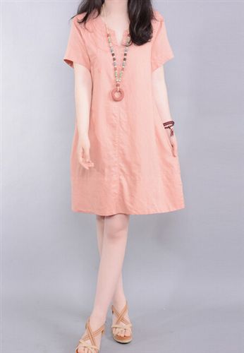 大碼女裝 2015夏裝新款大碼女裝時尚繡花中長款短袖連衣裙原始圖片2