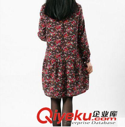 大碼女裝 2015年春季新款大碼女裝胖MM系列中長款碎花寬松連衣裙原始圖片2