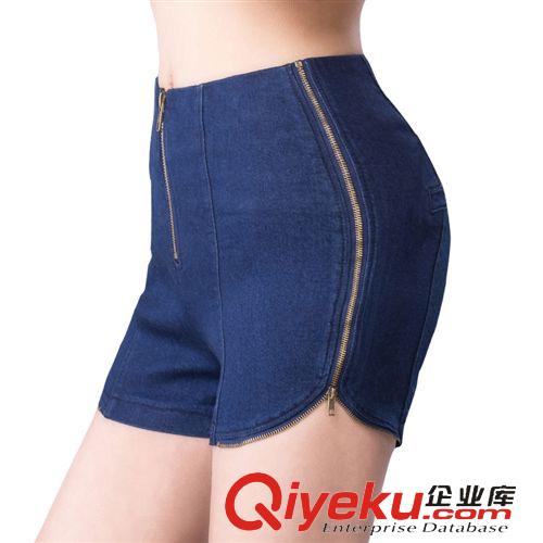 夏季短褲 春新款 顯瘦 女式寬松高腰牛仔短褲女夏側拉鏈潮修身實拍原始圖片3