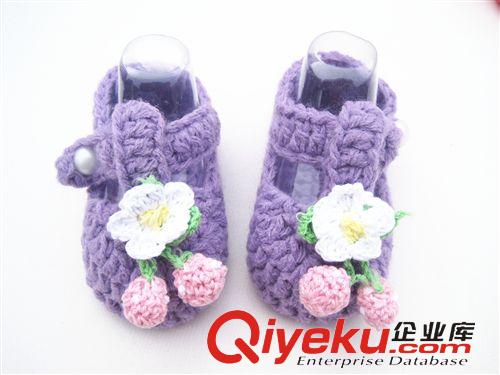 童鞋、寶寶鞋 新款純手工軟毛線搭扣糖果色可愛花朵吊墜寶寶鞋廠家直銷批發xhk1原始圖片3