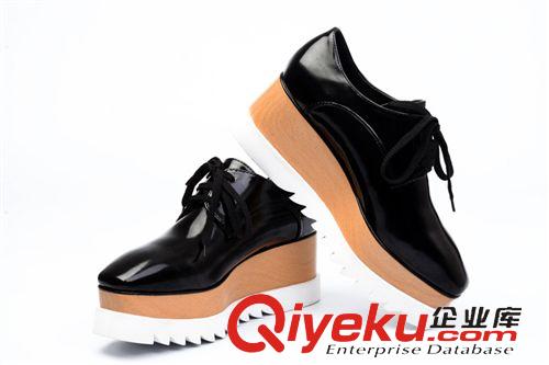 其他女鞋 休閑松糕跟高跟鞋單鞋休閑鞋2015新款上市歐美dp風日常白搭女鞋原始圖片2