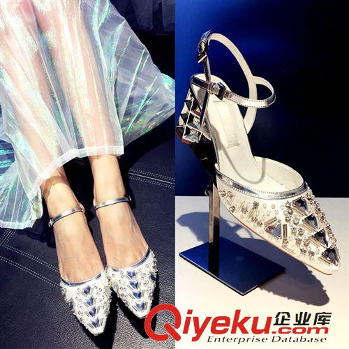 宴會婚鞋OL 2015超強經典款優雅摩登范歐美系列粗跟高跟鞋涼鞋 婚鞋約會女鞋