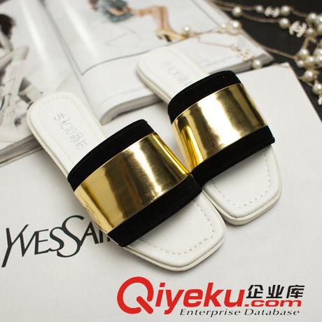4月1日——4月5日新品 2015韓版名媛風春季新款淺口尖頭低幫鞋平底鏈條單鞋女鞋批發