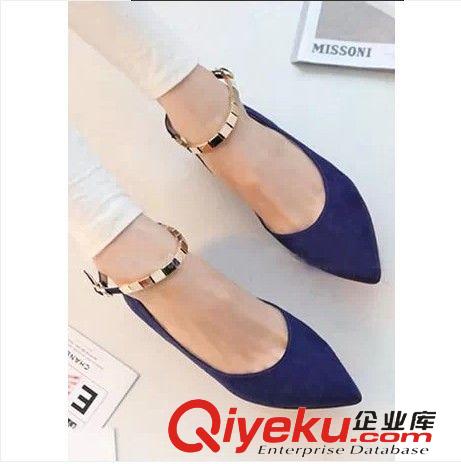 4月1日——4月5日新品 2015夏季新款歐美街頭帥氣金屬鏈條羅馬風(fēng)平底單鞋韓版女涼鞋批發(fā)