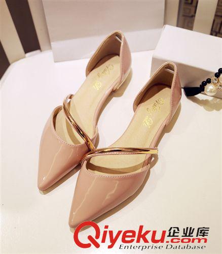 4月13—4月20日新品 2015春秋新款歐美尖頭淺口平跟鏤空單鞋韓版時尚氣質百搭女鞋批發