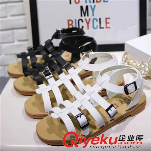 4月26—4月30日新品 2015夏新歐美魚嘴厚底粗跟高跟防水臺羅馬涼鞋韓版皮帶扣女鞋批發(fā)
