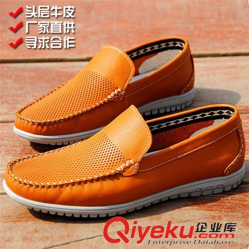 2015春夏新款 新款春夏季zp男鞋鞋子品牌休閑男鞋外貿頭層牛皮戶外休閑皮鞋