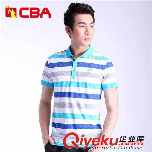 男裝 CBA男子運動POLO衫 2015夏季新品透氣吸汗條紋短袖T恤 男短T男裝