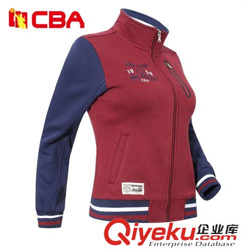 女裝 CBA女子運動衛衣  春季新品女子拼接立領保暖運動服防風運動外套原始圖片2