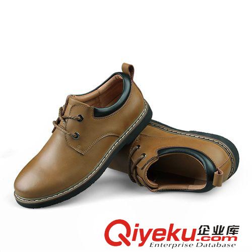 店長(zhǎng)推薦新款 秋季新款 男士商務(wù)休閑鞋 正品日常系帶真牛皮 單鞋低幫流行皮鞋原始圖片3