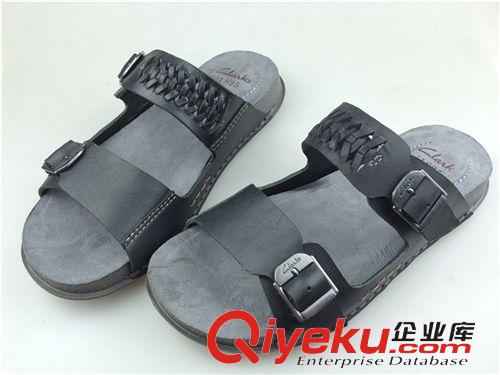 休閑鞋 2015夏季新款外貿zp男拖鞋頭層牛皮加厚鞋底舒適 輕便拖鞋皮拖原始圖片2
