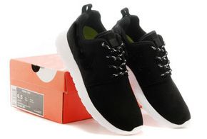 單鞋 廠家直銷roshe run男女鞋倫敦奧運跑鞋1比1品質運動鞋黑白鞋帶款