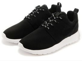 單鞋 廠家直銷roshe run男女鞋倫敦奧運跑鞋1比1品質運動鞋黑白鞋帶款原始圖片2