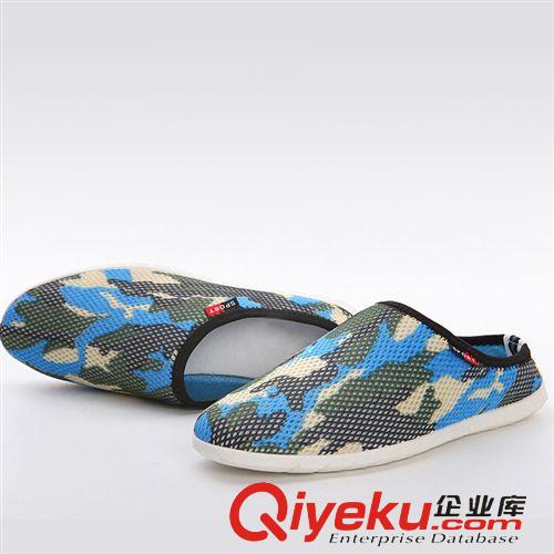 洞洞鞋 男士網(wǎng)布涼鞋迷彩半拖鞋鳥(niǎo)巢拖鞋夏季軟底網(wǎng)孔休閑懶人套腳男鞋原始圖片2