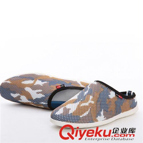 洞洞鞋 男士網(wǎng)布涼鞋迷彩半拖鞋鳥(niǎo)巢拖鞋夏季軟底網(wǎng)孔休閑懶人套腳男鞋原始圖片3