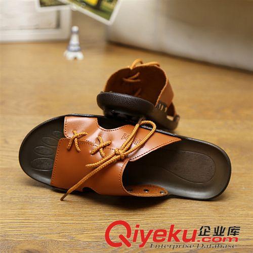皮鞋 zp拖鞋男士防滑涼鞋夏季透氣半拖防水涼拖英倫風(fēng)沙灘鞋原始圖片2