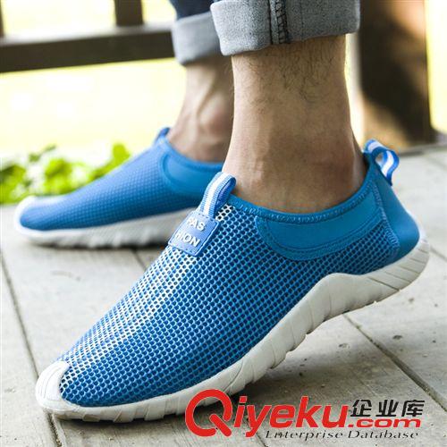 男鞋 2015新款春夏懶人套腳透氣男鞋網(wǎng)鞋休閑板鞋網(wǎng)面潮韓版潮流網(wǎng)布鞋原始圖片3