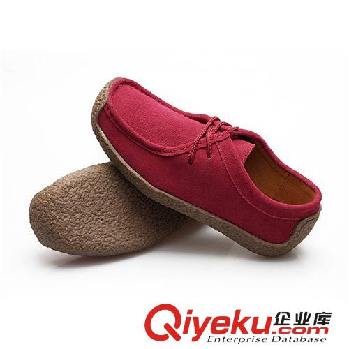 中性鞋 2015新款優(yōu)質(zhì)反絨皮綁帶蝸牛情侶鞋五色時(shí)尚中性舒適耐穿單鞋批發(fā)原始圖片2
