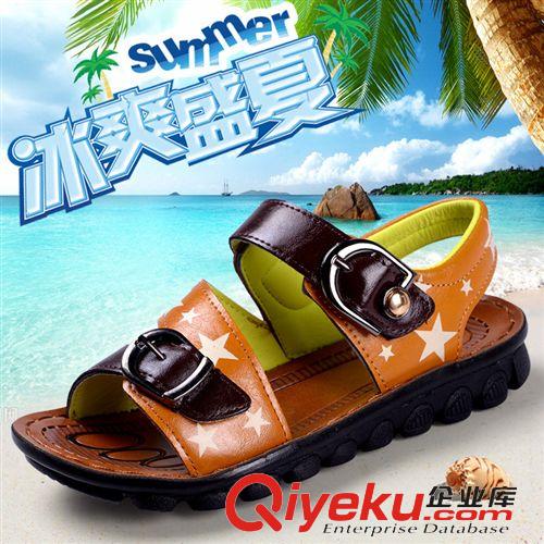 童鞋 2015夏季新款三色進口超纖皮魔術貼兒童涼鞋時尚舒適百搭童鞋批發
