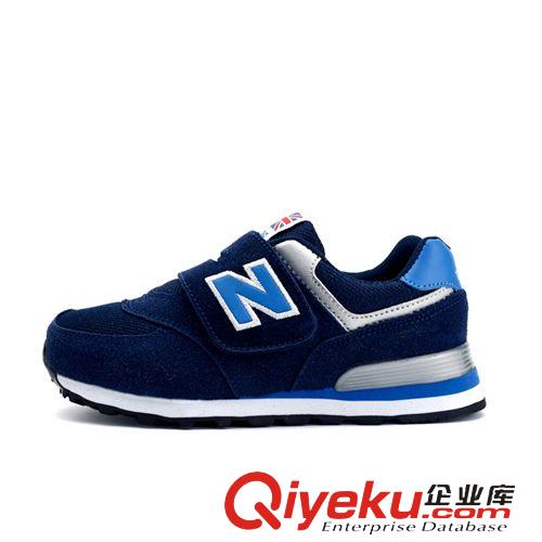 童鞋 2015年新款三色優(yōu)質(zhì)反絨皮透氣網(wǎng)布N字鞋時(shí)尚休閑魔術(shù)貼童鞋批發(fā)原始圖片2