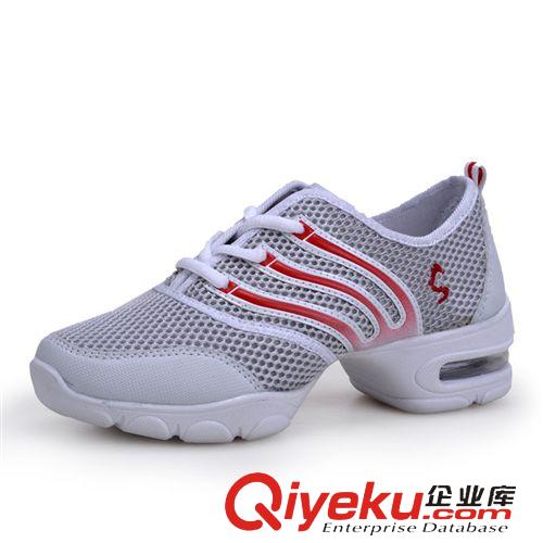 品牌女鞋 2015夏季新款網(wǎng)面透氣舞蹈鞋 女軟底增高跳舞鞋 現(xiàn)代廣場舞健身鞋