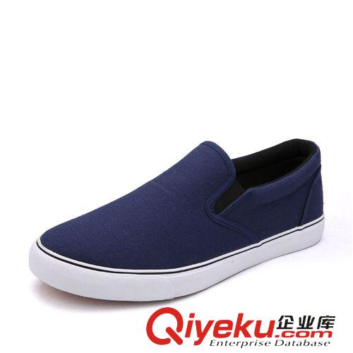 帆布鞋 新款夏季男士一腳蹬帆布鞋男鞋韓版潮休閑懶人鞋純色低幫單鞋批發