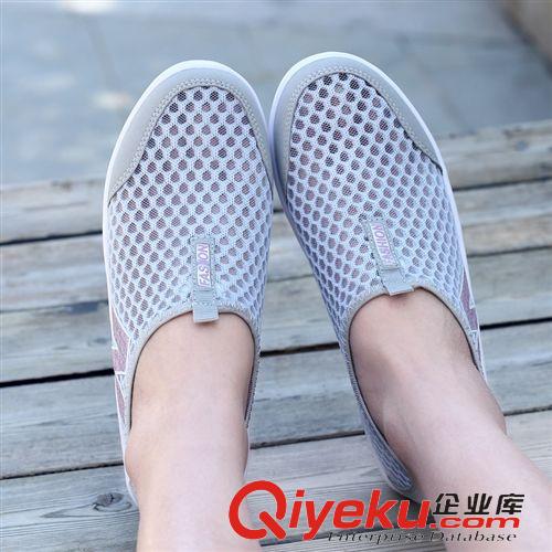 女鞋 2015夏季新款網(wǎng)面透氣搖搖鞋女鞋 厚底低幫松糕ss休閑套腳單鞋原始圖片3