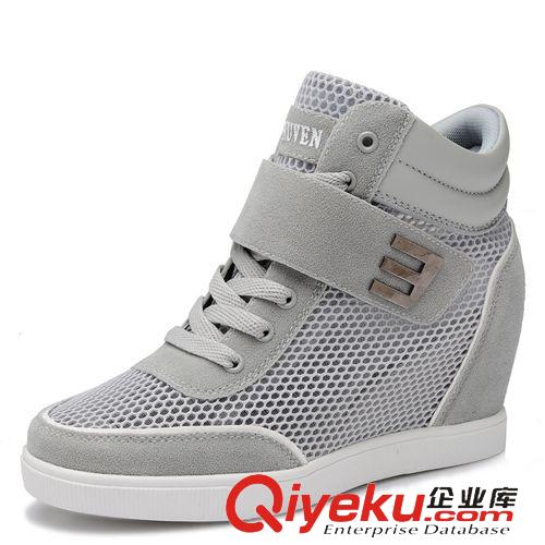 女鞋 廠家直銷夏季新款網(wǎng)面透氣隱形內(nèi)增高女鞋韓版時尚女士休閑鞋單鞋原始圖片3