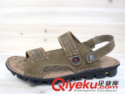 沙灘涼鞋.拖鞋 原單正品意大利品牌涼鞋頭層真皮沙灘鞋庫存清倉特價原始圖片2