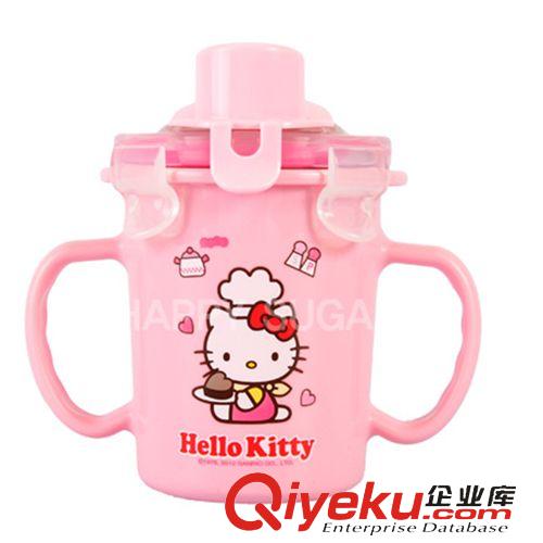 廚房用品 韓國zp Hello Kitty 不銹鋼吸管杯 兒童水杯子 帶把手