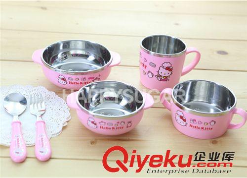 廚房用品 韓國正品hello kitty 凱蒂貓兒童不銹鋼餐具套裝原始圖片2