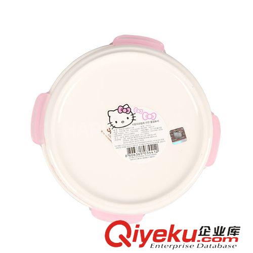 廚房用品 韓國正品 Hello Kitty 圓形陶瓷保鮮盒 760ml原始圖片3