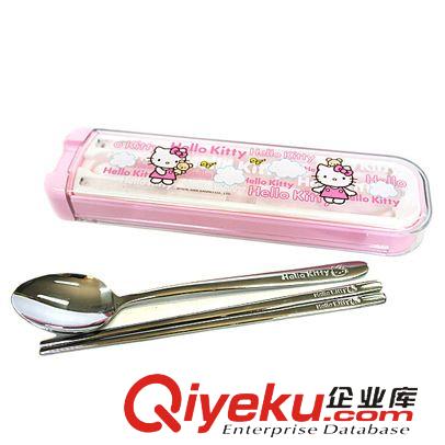 廚房用品 韓國zpHello Kitty 不銹鋼勺子筷子餐具套裝原始圖片3