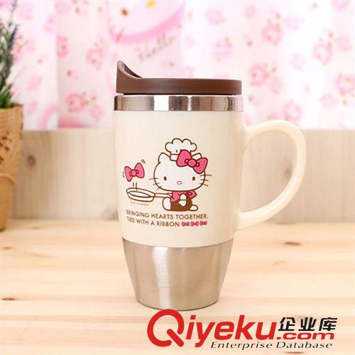 廚房用品 韓國(guó)正版Hello kitty不銹鋼雙層飯盒 凱蒂貓密封便當(dāng)盒