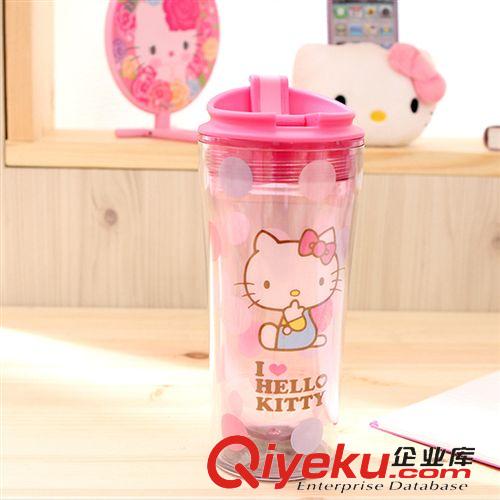 廚房用品 韓國zp Hello Kitty 保溫水杯 凱蒂貓透明隔熱水壺 360ml