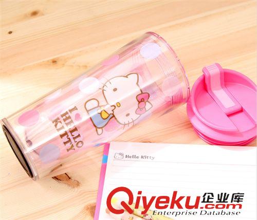 廚房用品 韓國zp Hello Kitty 保溫水杯 凱蒂貓透明隔熱水壺 360ml