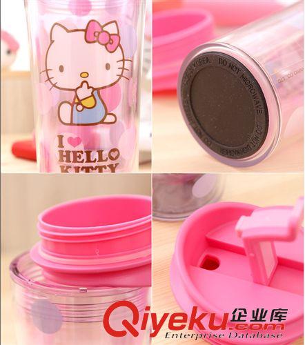 廚房用品 韓國zp Hello Kitty 保溫水杯 凱蒂貓透明隔熱水壺 360ml