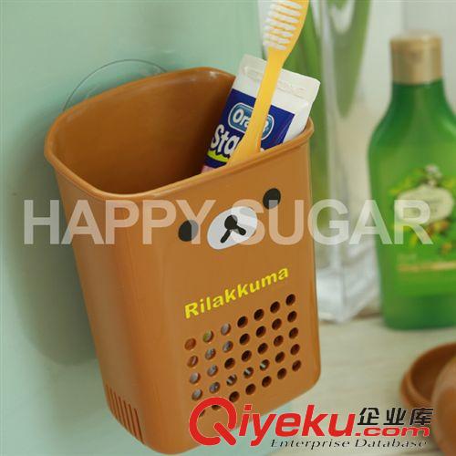 衛(wèi)浴用品 韓國zprilakkuma 整理盒 輕松熊浴室強(qiáng)力吸盤收納盒原始圖片3