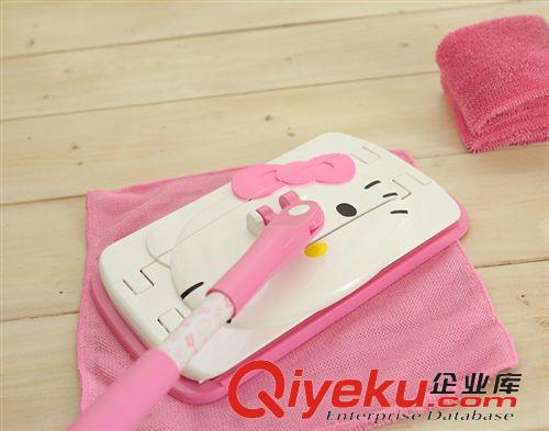 客廳日用 韓國正品hello kitty 平板拖把 (帶夾子可用舊毛巾可伸縮)原始圖片3