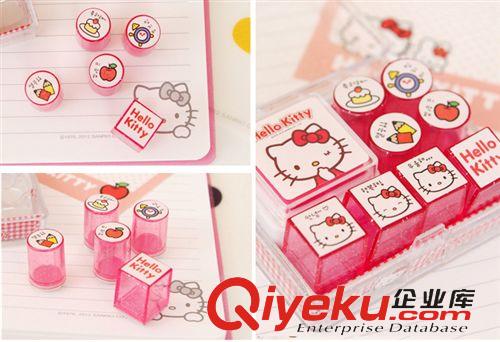 文具用品 韓國zphello kitty 迷你卡通印章8個套裝 帶印尼原始圖片3