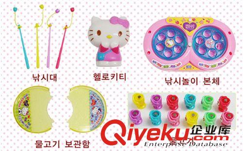 兒童玩具 韓國zphello kitty 玩具 凱蒂貓釣魚玩具套裝（磁性釣魚方式)原始圖片2