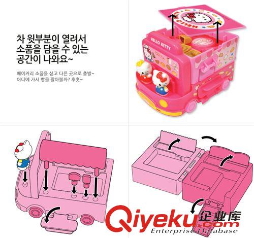 兒童玩具 韓國正品hello kitty 凱蒂貓仿真汽車面包店原始圖片2