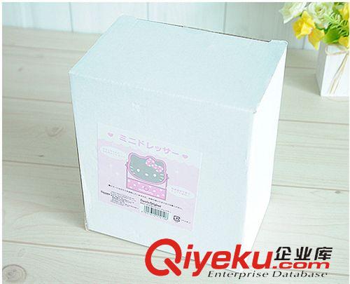 美容用品 日本進口zphello kitty 凱蒂貓 帶鏡子抽屜式收納柜原始圖片3