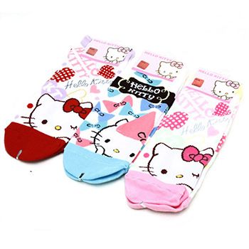 服飾配件 韓國正品hello kitty襪子  凱蒂貓船襪原始圖片3