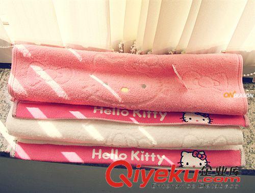 家紡用品 韓國(guó)正版 hello kitty 面巾 凱蒂貓毛巾 {bfb}純棉原始圖片3