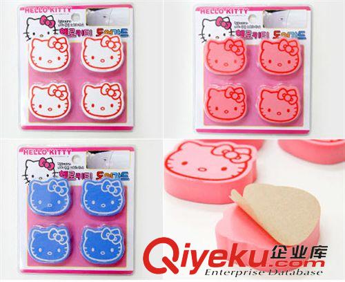 汽車配件 韓國正品hello kitty  凱蒂貓汽車防撞貼 藍(lán)色原始圖片3