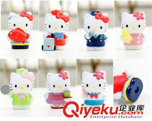 汽車配件 日本zphellokitty車內裝飾品 凱蒂貓服務員公仔 7個套裝原始圖片3
