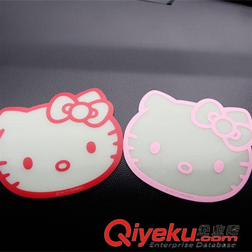 汽車配件 韓國zphellokitty 車載手機防滑墊 凱蒂貓手機墊 夜光