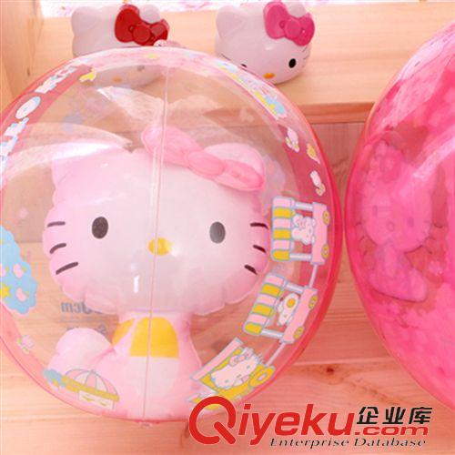 夏季用品 韓國zphello kitty 沙灘充氣游泳球 凱蒂貓戲水球